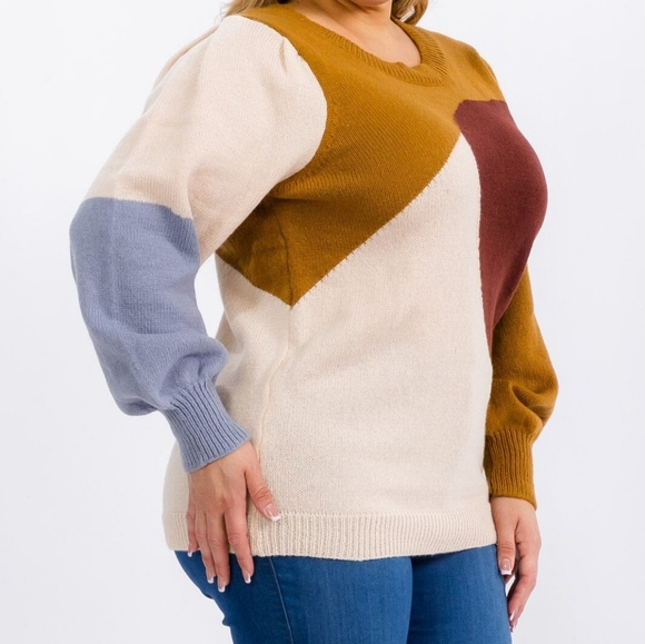 Entro Multicolor Patchwork Sweater - Picture 2 of 2